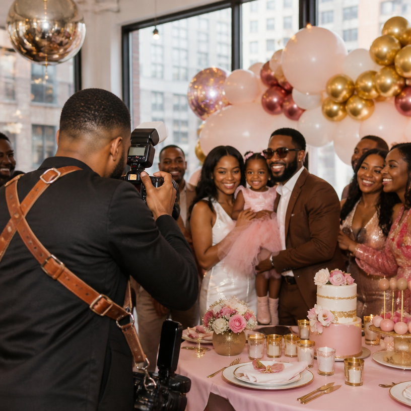 Birthday Photography session capturing joyful moments at a birthday party in New York City by Miguel Peguero Event Photography