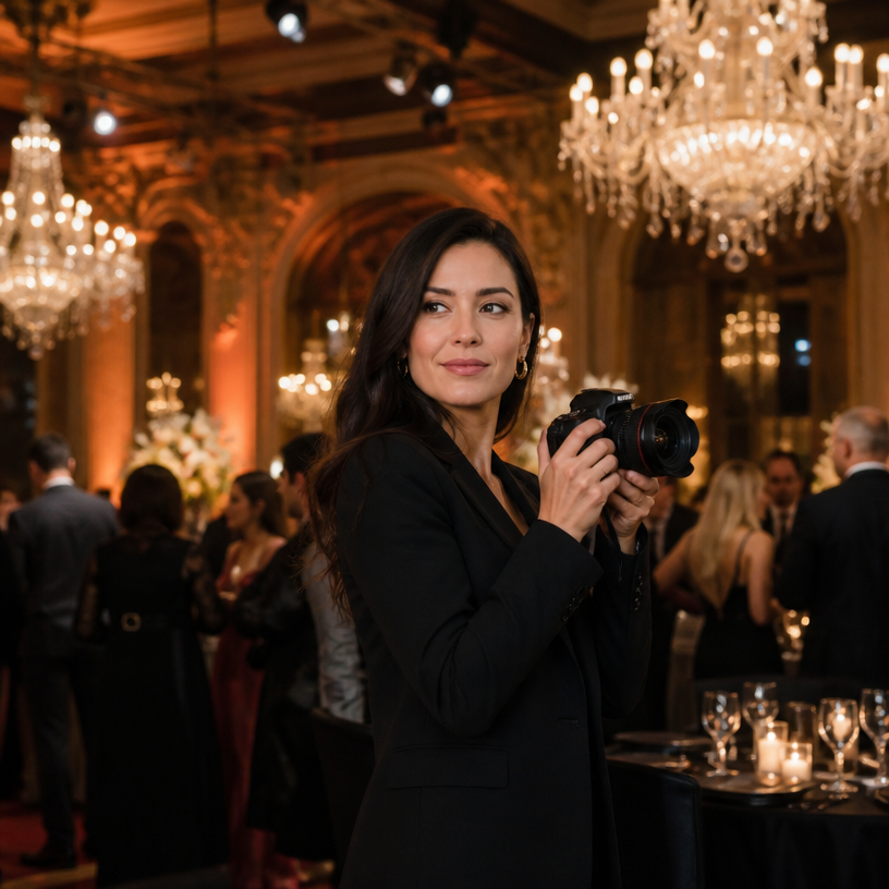 Newlywed couple enjoying a joyful moment at an elegant Manhattan wedding reception